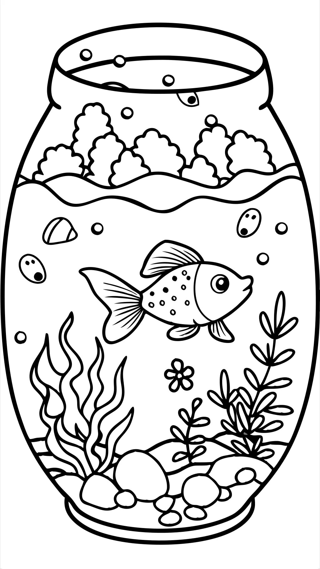 páginas para colorear del acuario de peces